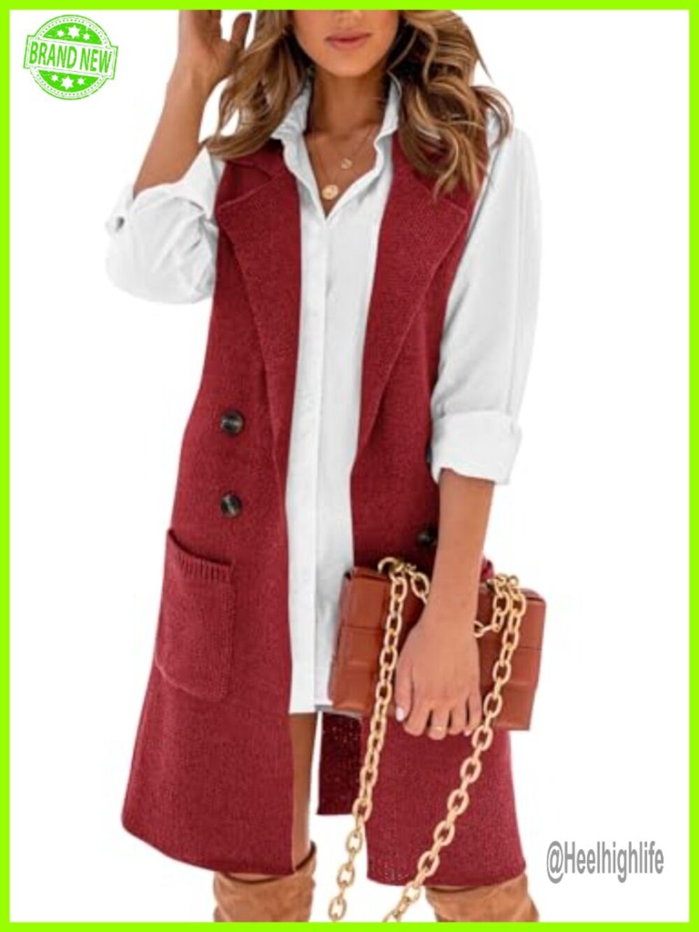 Women's Open Front Lapel Cardigan Vest Button Down Loose Lightweight Sweater